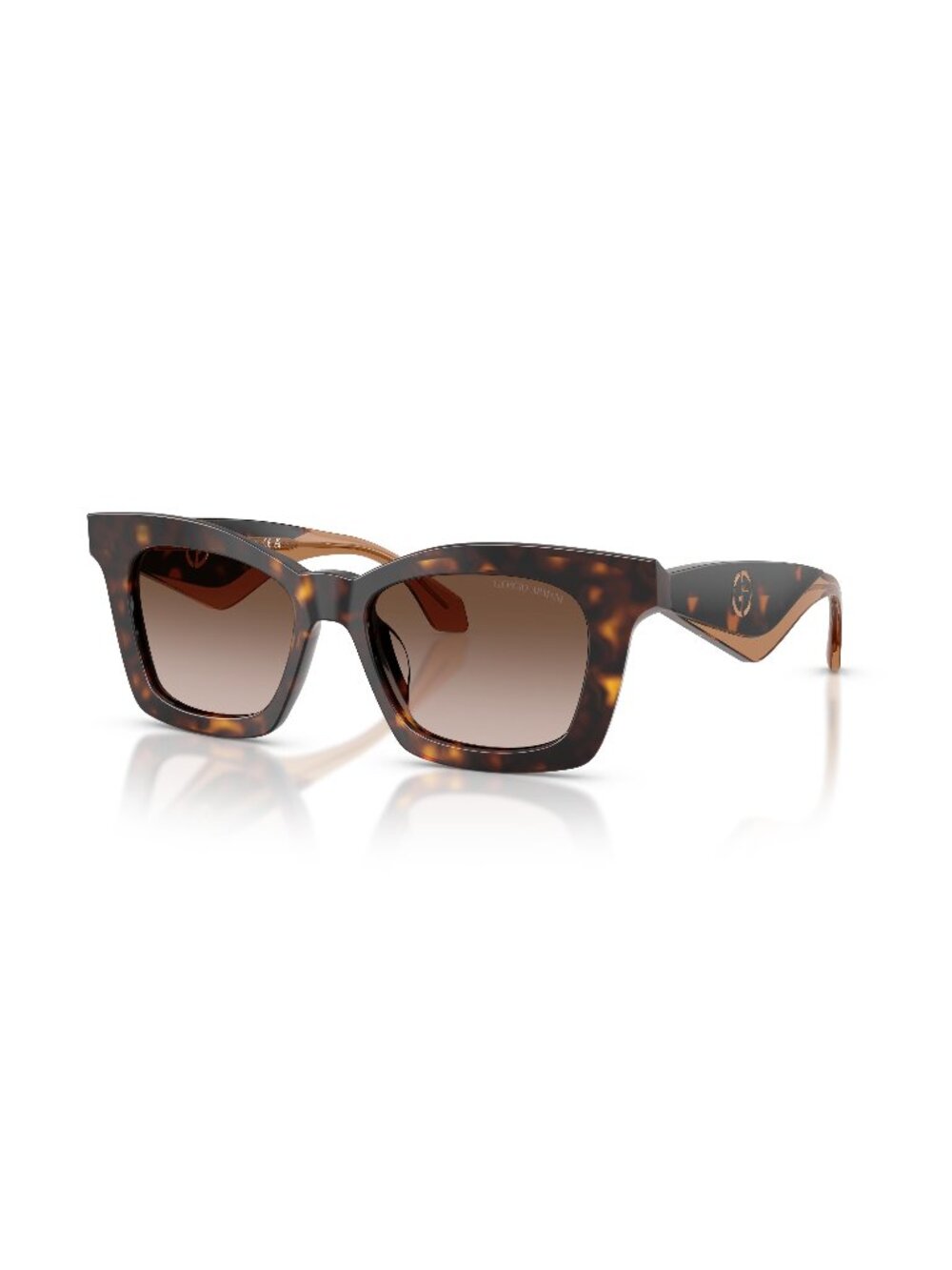 New Giorgio Armani Women's Sunglasses Havana Brown Lens Acetate Frame AR8235U 50